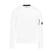 C.p. Company Vit Crewneck Sweatshirt Ss24 White, Herr