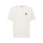 Carhartt Wip Premium Bomull Crew Neck T-Shirt White, Herr