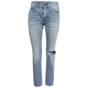 Yves Saint Laurent Vintage Pre-owned Denim jeans Blue, Dam