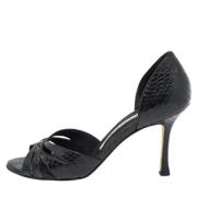 Manolo Blahnik Pre-owned Pre-owned Laeder klackskor Black, Dam