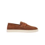 Scarosso Tan Suede Loafers Brown, Herr