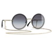 Chanel Ikoniska solglasögon med gradientlinser Gray, Dam