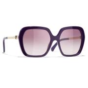 Chanel Autentiska solglasögon - Modell 5521 Purple, Unisex