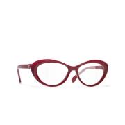 Chanel Originala receptglasögon med 3 års garanti Red, Dam
