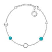 THOMAS SABO Silver Turkos Armband med Zirkonia Multicolor, Dam