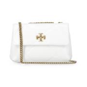 Tory Burch Vit Matelassé Läder Axelväska White, Dam