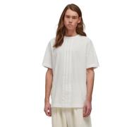 Adidas Center Front Stripes Tee White, Herr