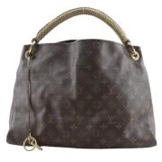 Louis Vuitton Vintage Pre-owned Canvas handvskor Brown, Dam