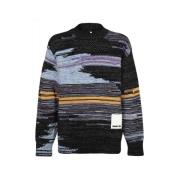 Oamc Färgglad Stickad Crewneck Tröja Multicolor, Herr