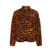 Just DON Leopard Print Fleece Jacket Multicolor, Herr
