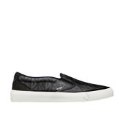 Dior Diamond Slip-On Canvas Sneakers Black, Herr