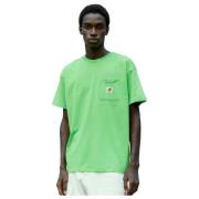 SKY High Farm Bomull Logo Patch Crewneck T-Shirt Green, Herr