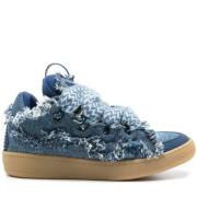Lanvin Denim Curb Sneakers Blue, Dam
