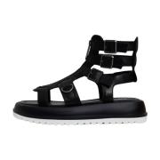 Cesare Gaspari Stiliga Plattforms Sandaler Black, Dam