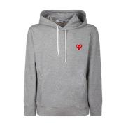 Comme des Garçons Grå hoodie med diagonal fickor Gray, Herr