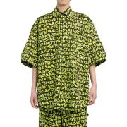 Vetements Logo Print Oversized Skjorta Multicolor, Herr