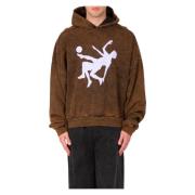 Liberal Youth Ministry Retro Tvättad Hoodie Brown, Herr