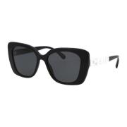 Chanel Stiliga Solglasögon med Unik Design Black, Dam