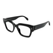 Alexander McQueen Black Eyewear Frames Am0411O Black, Unisex