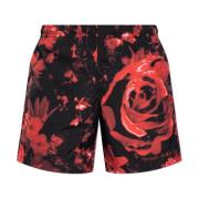 Alexander McQueen Badshorts Red, Herr