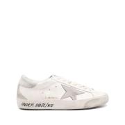 Golden Goose Superstar Nappa Star Suede Sneakers White, Herr