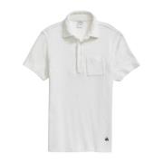 Brooks Brothers Vit Guld Fleece Frotté Polo White, Herr