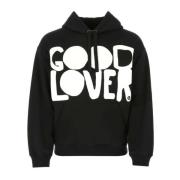 Valentino God Lover Sweatshirt med Tryckt Detalj Black, Herr