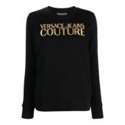 Versace Jeans Couture Stiliga Sweaters Kollektion Black, Dam