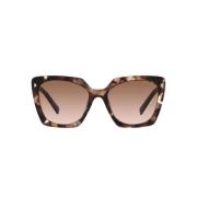 Prada Eleganta fyrkantiga solglasögon för kvinnor Brown, Dam