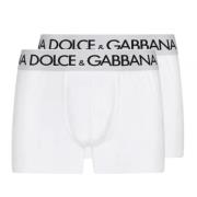 Dolce & Gabbana Logo Print Bomullsboxers Set White, Herr