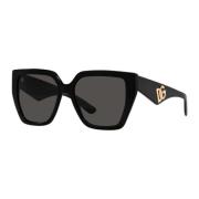 Dolce & Gabbana Elegant svart kattögon solglasögon Black, Dam