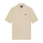 Lyle & Scott Monogram Jacquard Polo Shirt Beige, Herr