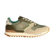 Blauer Trendig Snörad Sports Sneaker Multicolor, Herr