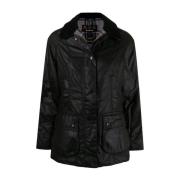 Barbour Klassisk Beadnell Vaxad Jacka Black, Dam