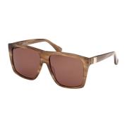 Max Mara Prism Sunglasses in Havana Brown/Brown Brown, Unisex
