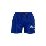 Balmain Blå Boxer Badbyxor Blue, Herr