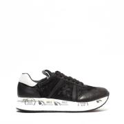 Premiata Svarta Conny Sneakers för Kvinnor Black, Dam