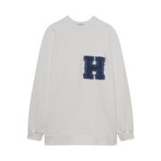 Halfboy Oversized Crew Neck Patch Sweatshirt White, Dam