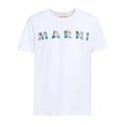 Marni Grafiskt Logoty T-shirt Vit White, Herr