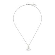 Vivienne Westwood Kristallhänge Halsband Platina Finish Gray, Dam