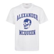 Alexander McQueen Skull Detail Crew Neck T-Shirt White, Herr
