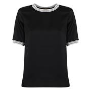 Herno Svart Teknisk T-shirt Kort Ärm Black, Dam
