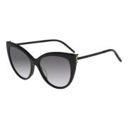 Saint Laurent Black Gold/Grey Shaded Sunglasses Black, Dam