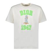 Dior Casual Bobby T-shirt med Logo Broderi White, Herr