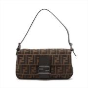 Fendi Vintage Pre-owned Canvas handvskor Brown, Dam