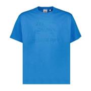 Burberry Equestrian Knight Design Broderad T-shirt Blue, Herr