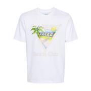 Casablanca Tryckt T-shirt U-Mps24 JTS White, Herr