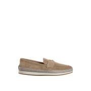 Prada Biarritz Espadriller Mocka Gummi Läder Beige, Herr