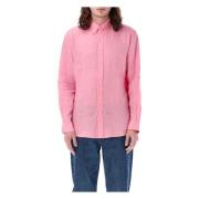 Ralph Lauren Florida Pink Linne Custom Fit Skjorta Pink, Herr