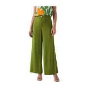 Salsa Wide Leg Jeans Green, Dam